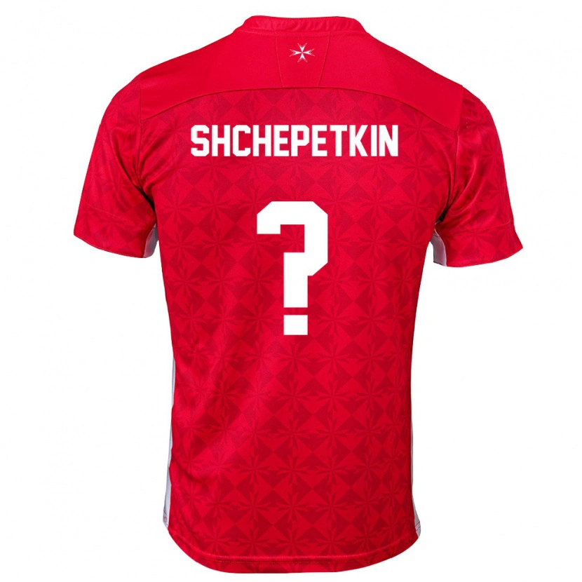 Danxen Men Malta Nikita Shchepetkin #0 Red White Home Jersey 26-28 T-Shirt