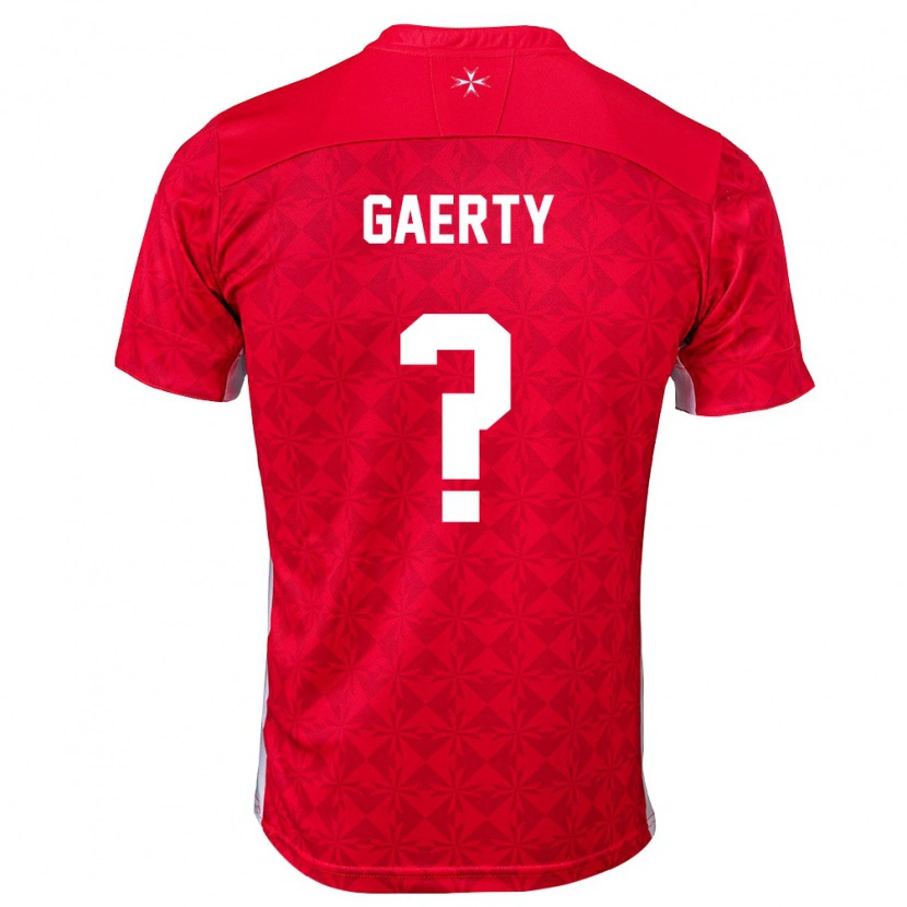 Danxen Men Malta Ben Gaerty #0 Red White Home Jersey 26-28 T-Shirt