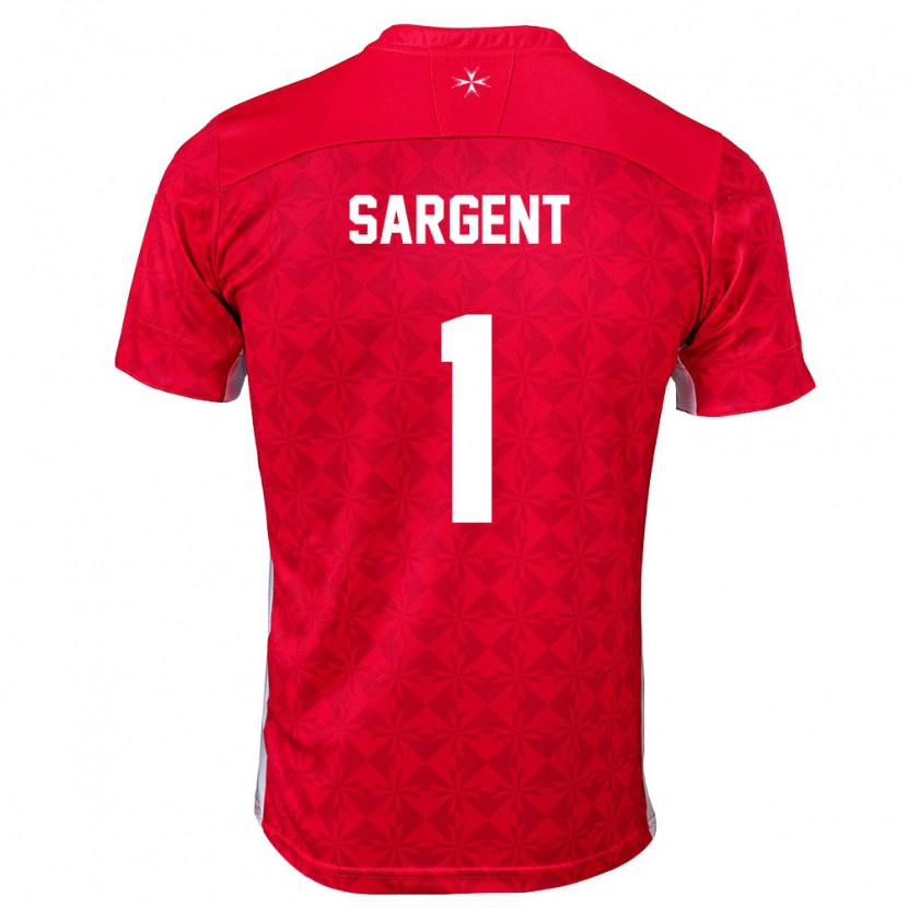 Danxen Men Malta Karl Sargent #1 Red White Home Jersey 26-28 T-Shirt