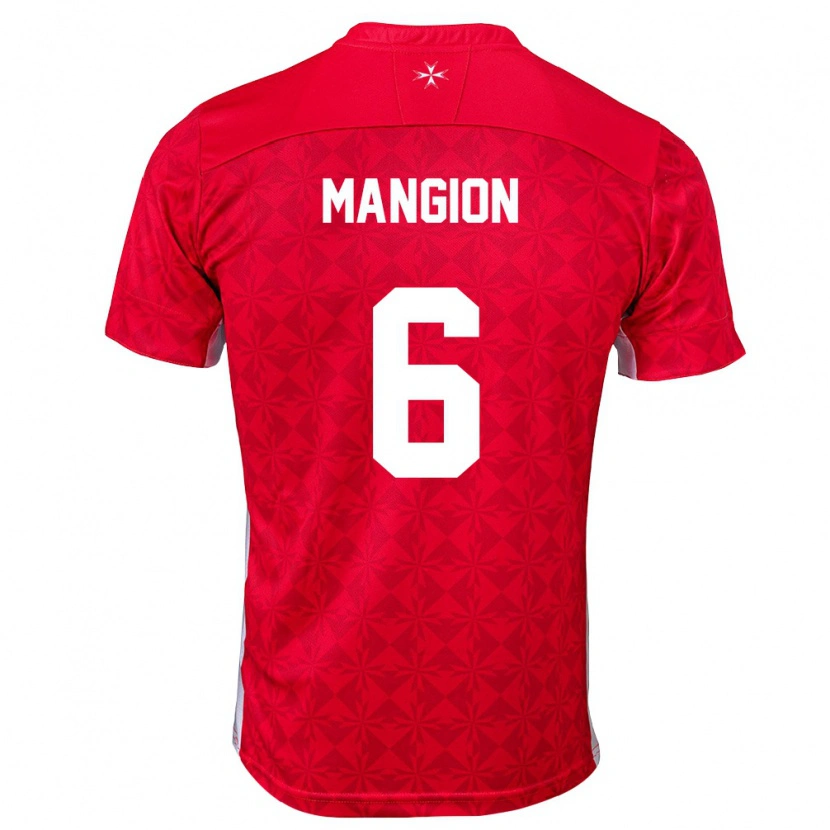 Danxen Men Malta Matteo Mangion #6 Red White Home Jersey 26-28 T-Shirt