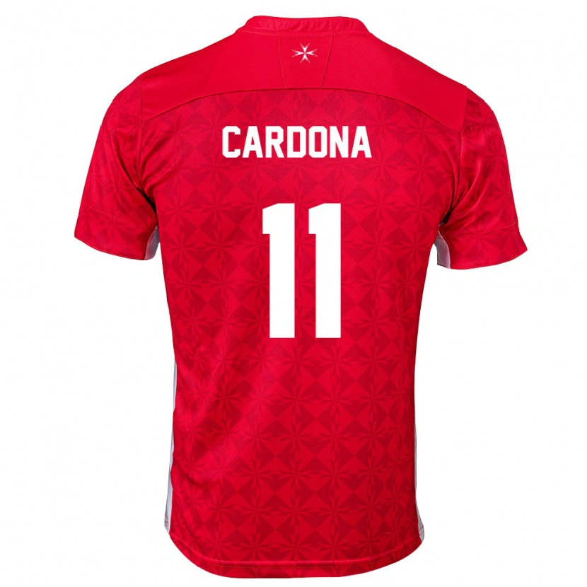 Danxen Men Malta Irvin Cardona #11 Red White Home Jersey 26-28 T-Shirt