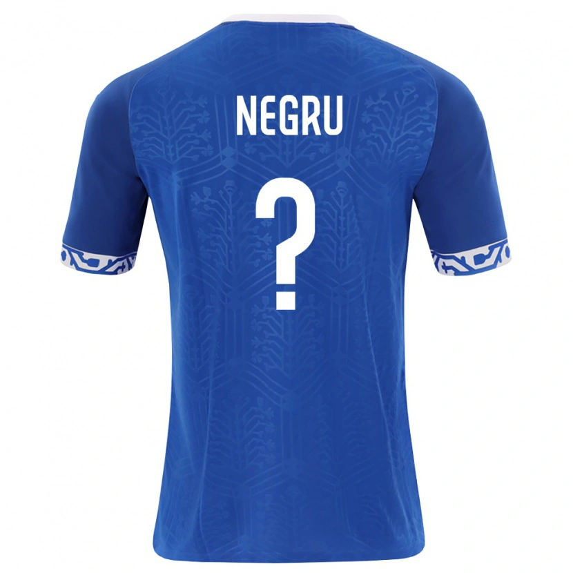 Danxen Men Moldova Ilie Negru #0 Royal Blue White Home Jersey 26-28 T-Shirt