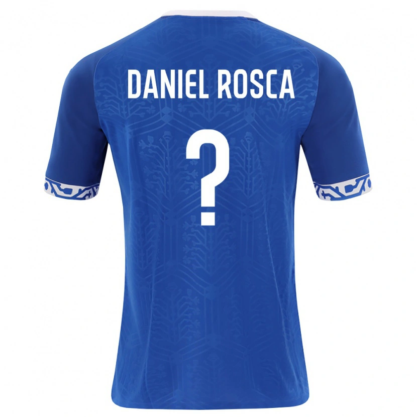 Danxen Men Moldova Daniel Rosca #0 Royal Blue White Home Jersey 26-28 T-Shirt