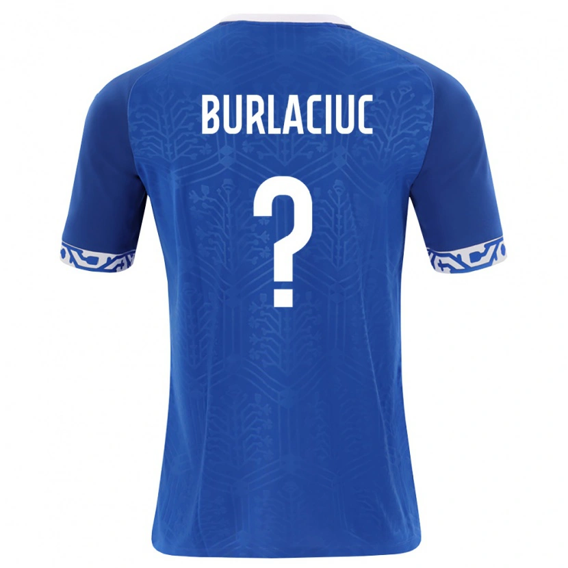 Danxen Men Moldova Stanislav Burlaciuc #0 Royal Blue White Home Jersey 26-28 T-Shirt