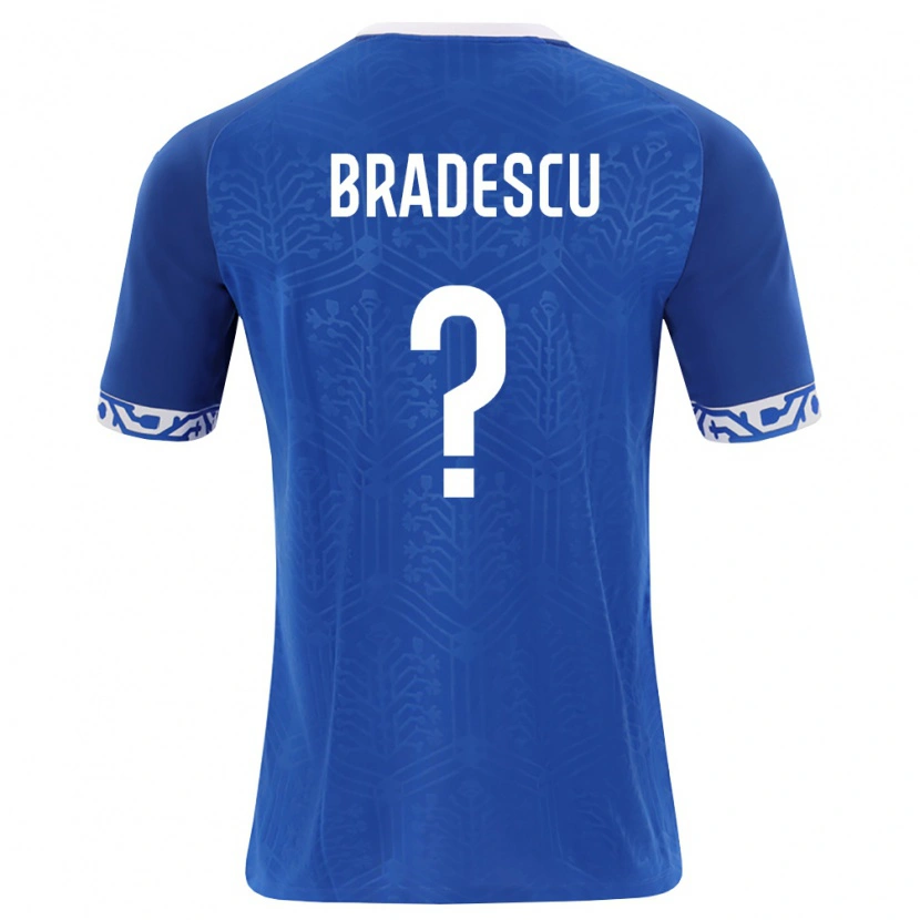 Danxen Men Moldova Cosmin Bradescu #0 Royal Blue White Home Jersey 26-28 T-Shirt