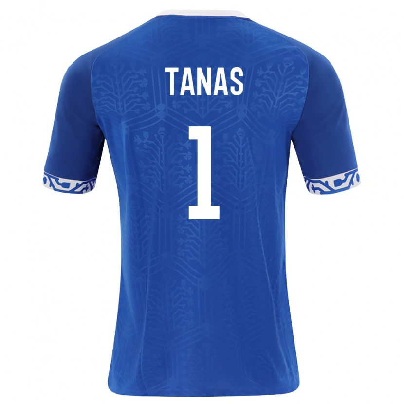 Danxen Men Moldova Gabriel Tanas #1 Royal Blue White Home Jersey 26-28 T-Shirt