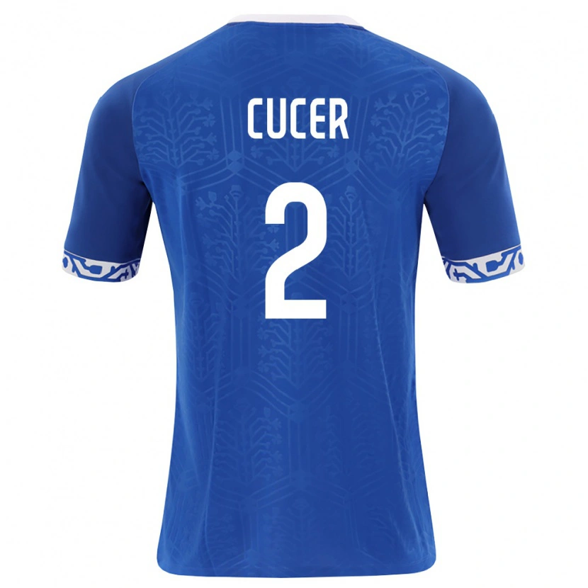 Danxen Men Moldova Daniel Cucer #2 Royal Blue White Home Jersey 26-28 T-Shirt