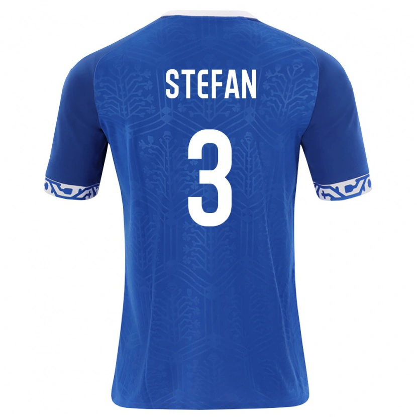 Danxen Men Moldova Mihail Ștefan #3 Royal Blue White Home Jersey 26-28 T-Shirt