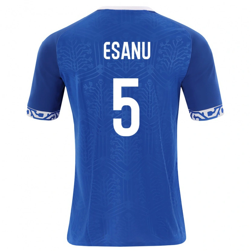 Danxen Men Moldova Nicolos Esanu #5 Royal Blue White Home Jersey 26-28 T-Shirt