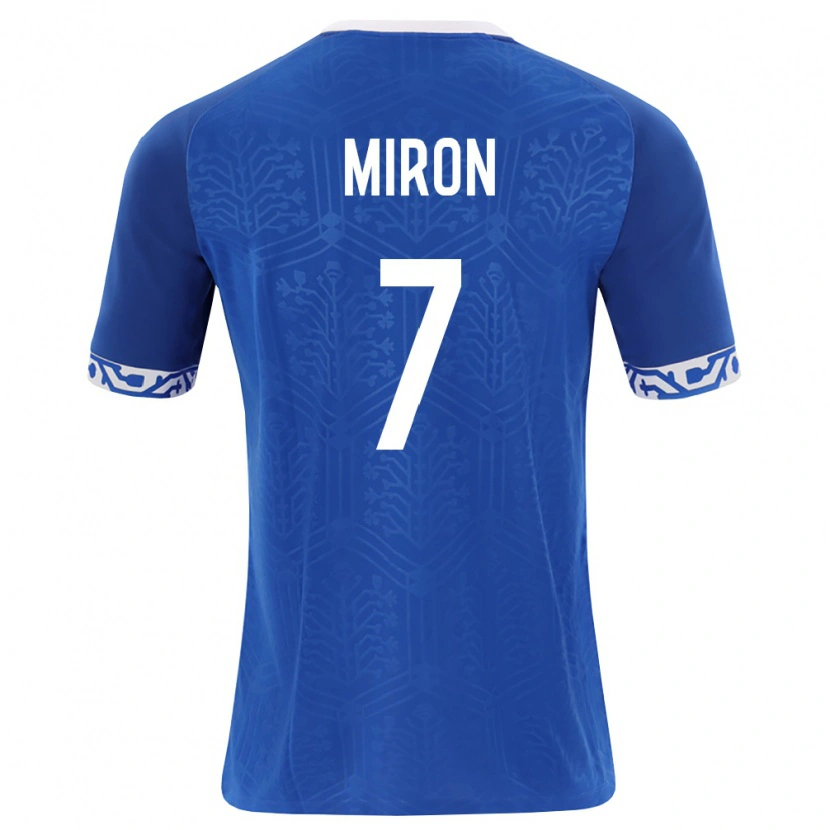 Danxen Men Moldova Gheorghe Miron #7 Royal Blue White Home Jersey 26-28 T-Shirt