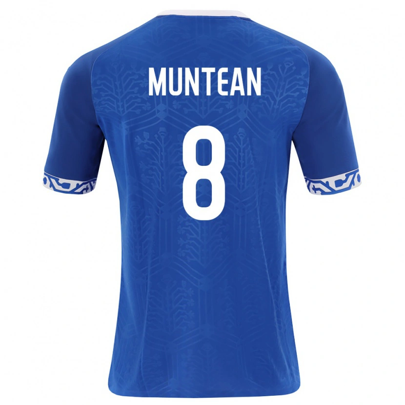 Danxen Men Moldova Alexandru Muntean #8 Royal Blue White Home Jersey 26-28 T-Shirt