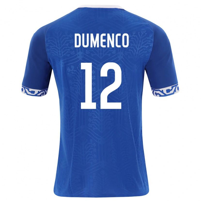 Danxen Men Moldova Roman Dumenco #12 Royal Blue White Home Jersey 26-28 T-Shirt