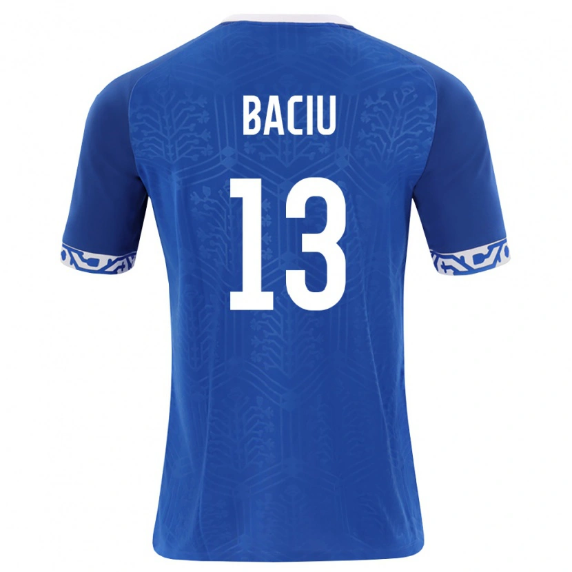 Danxen Men Moldova Victor Baciu #13 Royal Blue White Home Jersey 26-28 T-Shirt