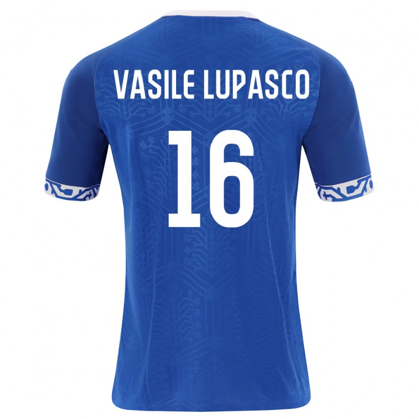Danxen Men Moldova Vasile Lupasco #16 Royal Blue White Home Jersey 26-28 T-Shirt