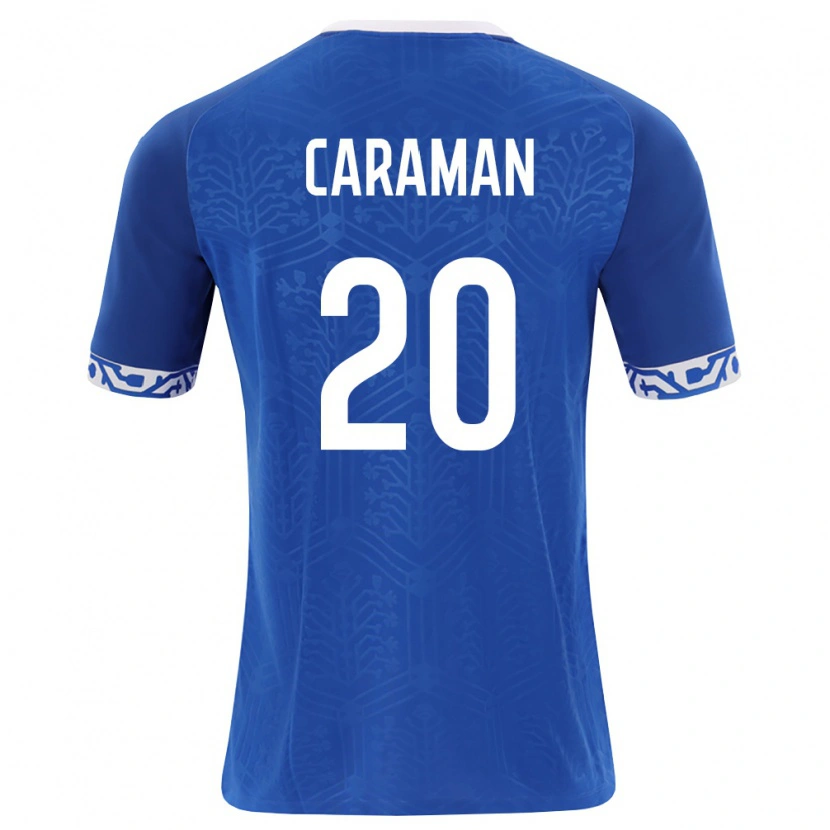 Danxen Men Moldova Ilia Caraman #20 Royal Blue White Home Jersey 26-28 T-Shirt