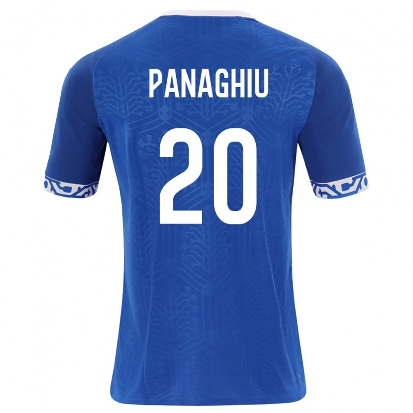 Danxen Men Moldova Dorin Panaghiu #20 Royal Blue White Home Jersey 26-28 T-Shirt