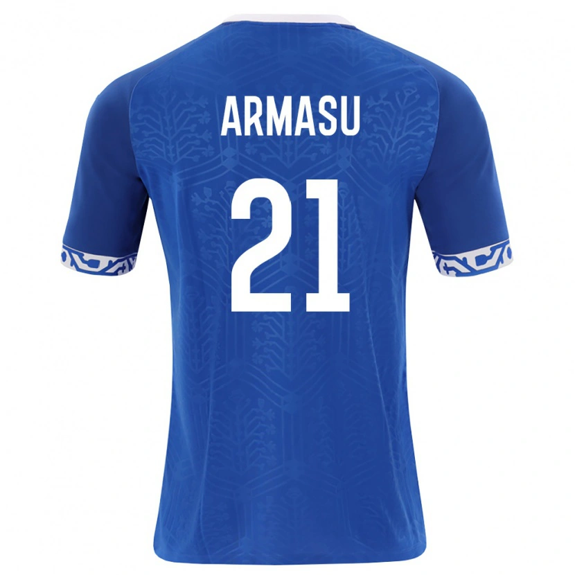 Danxen Men Moldova Daniel Armasu #21 Royal Blue White Home Jersey 26-28 T-Shirt