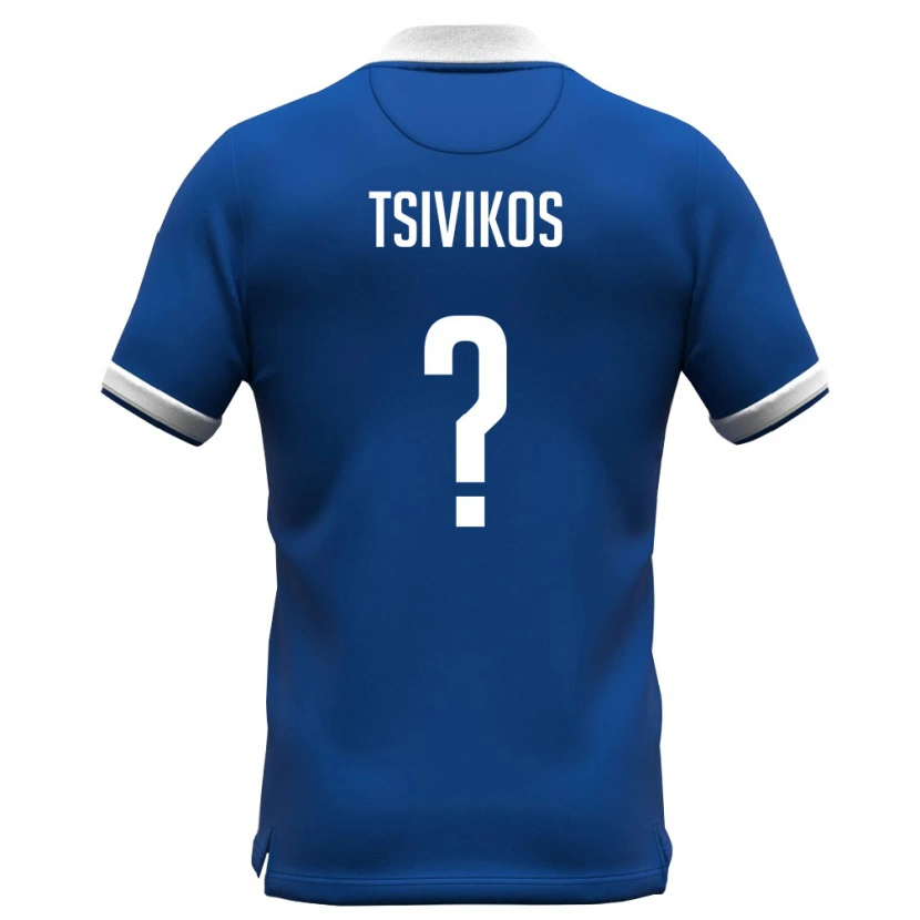 Danxen Men Cyprus Panagiotis Tsivikos #0 Royal Blue White Home Jersey 26-28 T-Shirt
