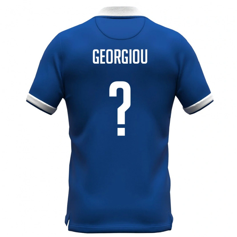 Danxen Men Cyprus Christian Georgiou #0 Royal Blue White Home Jersey 26-28 T-Shirt