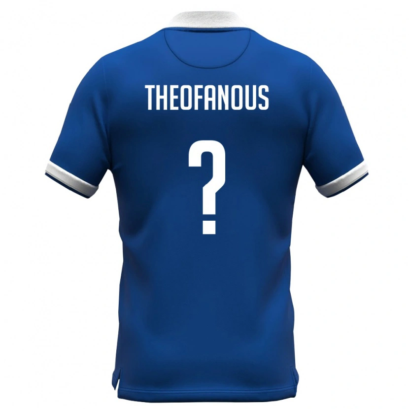 Danxen Men Cyprus Giorgos Theofanous #0 Royal Blue White Home Jersey 26-28 T-Shirt