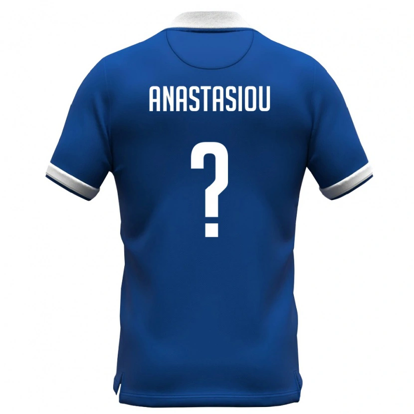 Danxen Men Cyprus Stefanos Anastasiou #0 Royal Blue White Home Jersey 26-28 T-Shirt