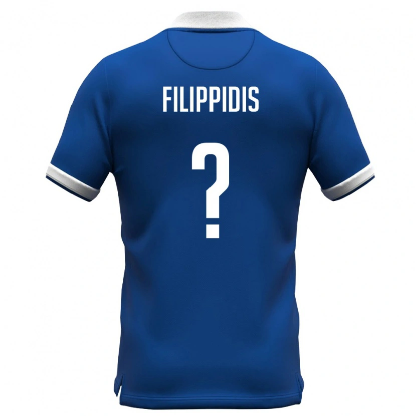 Danxen Men Cyprus Marios Filippidis #0 Royal Blue White Home Jersey 26-28 T-Shirt