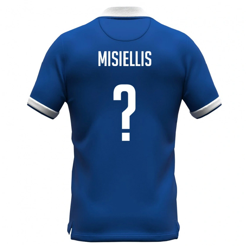 Danxen Men Cyprus Andreas Misiellis #0 Royal Blue White Home Jersey 26-28 T-Shirt