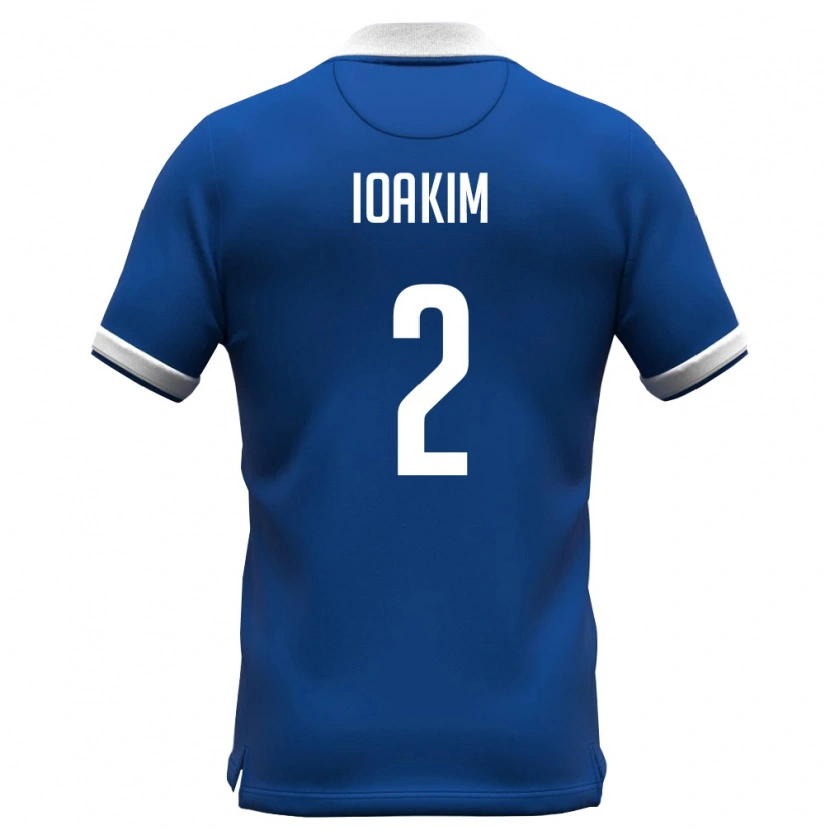 Danxen Men Cyprus Chrysostomos Ioakim #2 Royal Blue White Home Jersey 26-28 T-Shirt