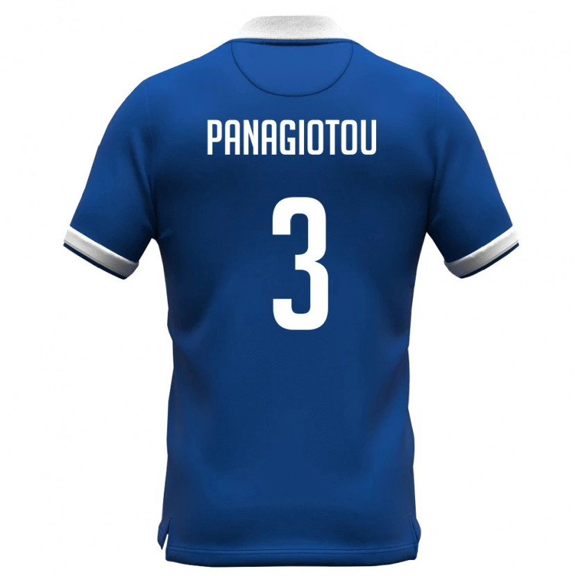 Danxen Men Cyprus Nikolas Panagiotou #3 Royal Blue White Home Jersey 26-28 T-Shirt