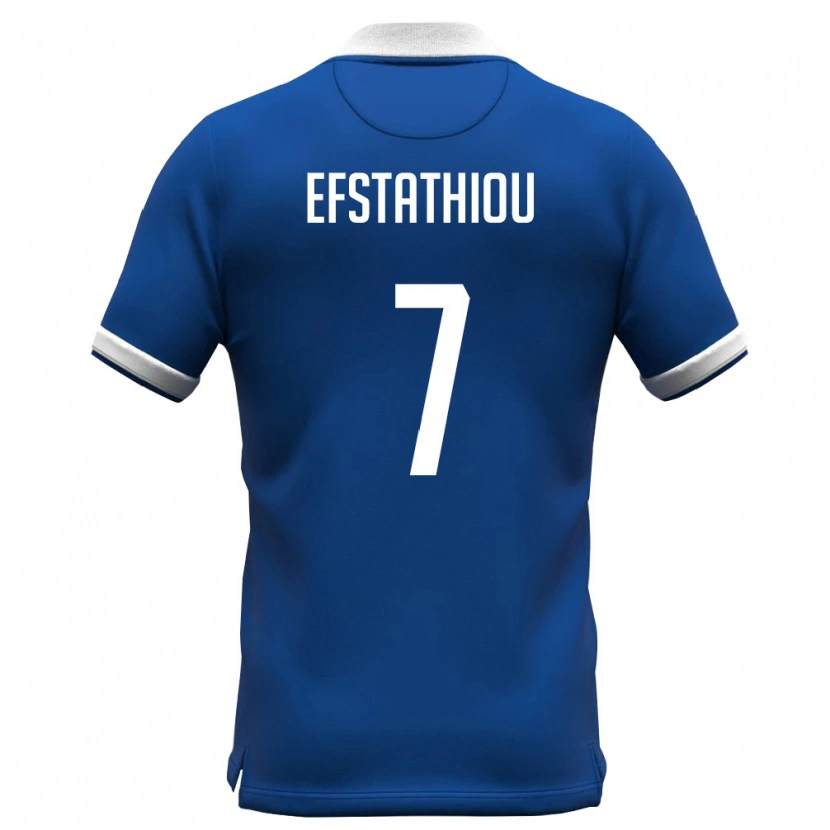 Danxen Men Cyprus Alexandros Efstathiou #7 Royal Blue White Home Jersey 26-28 T-Shirt