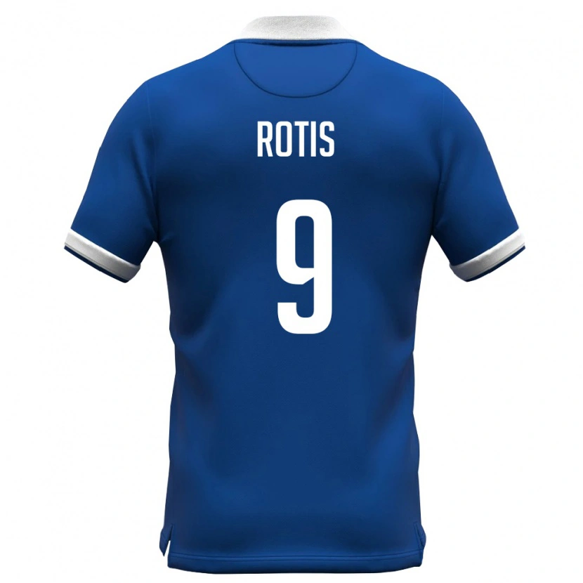 Danxen Men Cyprus Robertos Rotis #9 Royal Blue White Home Jersey 26-28 T-Shirt