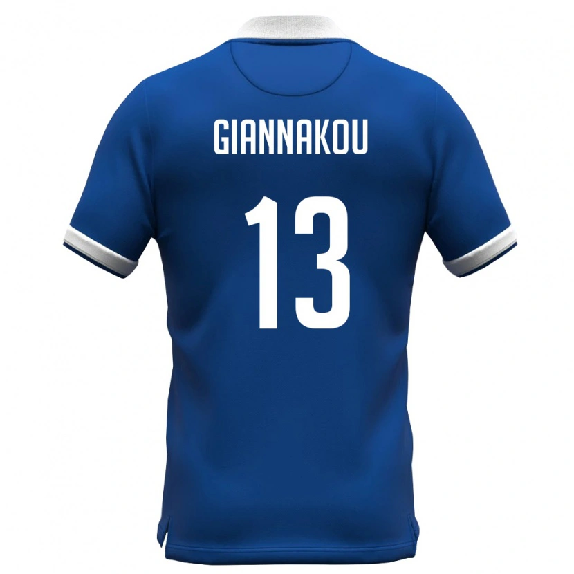Danxen Men Cyprus Konstantinos Giannakou #13 Royal Blue White Home Jersey 26-28 T-Shirt