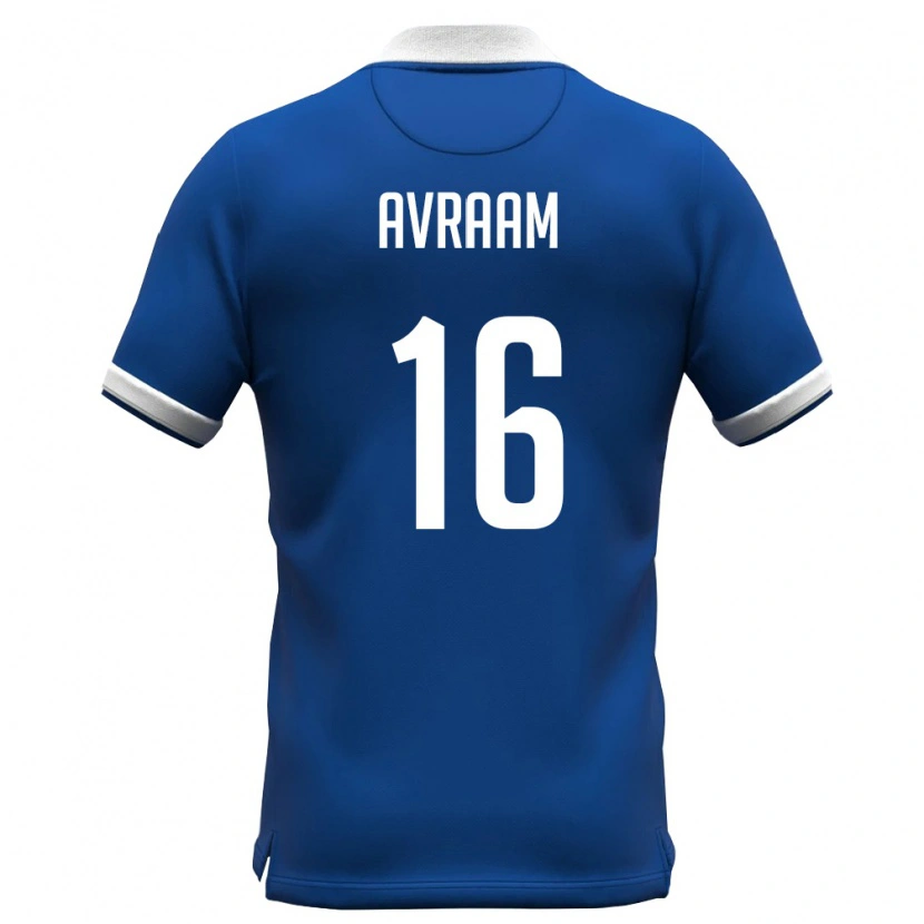 Danxen Men Cyprus Andreas Avraam #16 Royal Blue White Home Jersey 26-28 T-Shirt