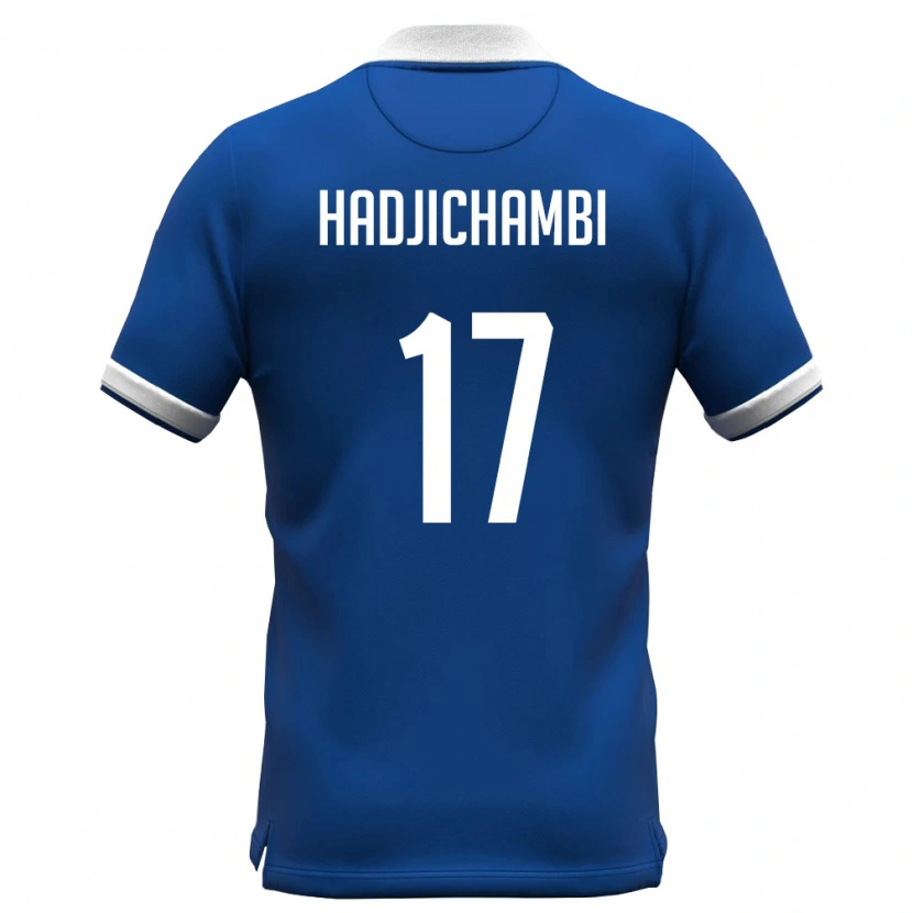 Danxen Men Cyprus Michalis Hadjichambi #17 Royal Blue White Home Jersey 26-28 T-Shirt