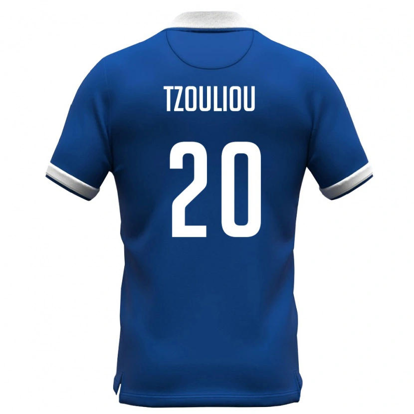 Danxen Men Cyprus Dimitrianos Tzouliou #20 Royal Blue White Home Jersey 26-28 T-Shirt