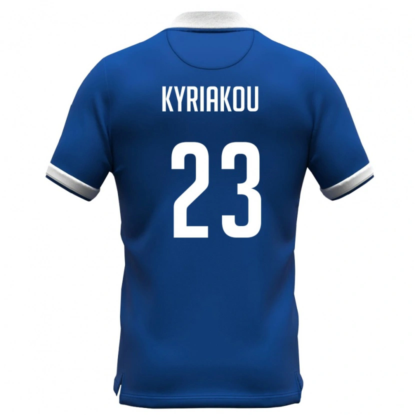 Danxen Men Cyprus Charalampos Kyriakou #23 Royal Blue White Home Jersey 26-28 T-Shirt