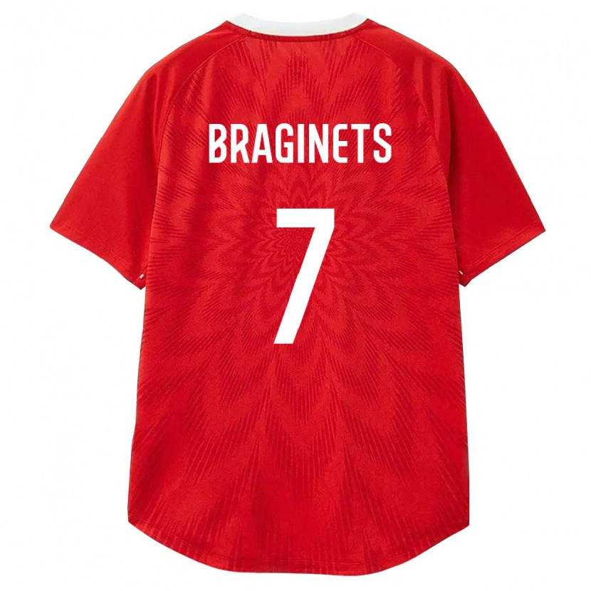 Danxen Men Russia Aleksandr Braginets #7 Red White Brown Home Jersey 26-28 T-Shirt