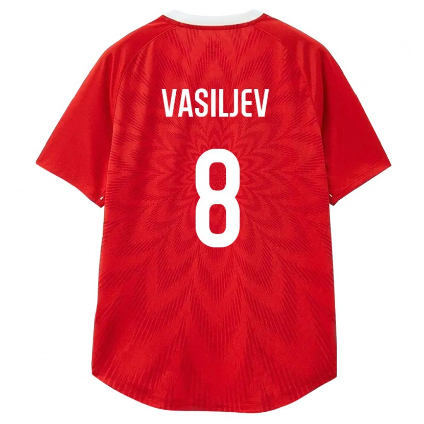 Danxen Men Russia Dmitriy Vasiljev #8 Red White Brown Home Jersey 26-28 T-Shirt