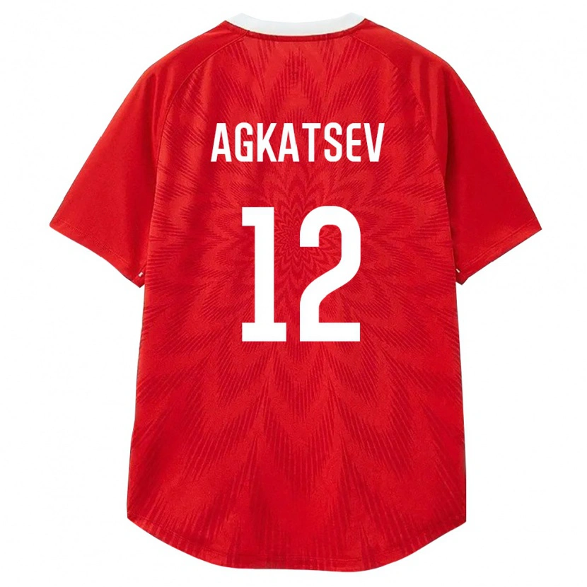 Danxen Men Russia Stanislav Agkatsev #12 Red White Brown Home Jersey 26-28 T-Shirt