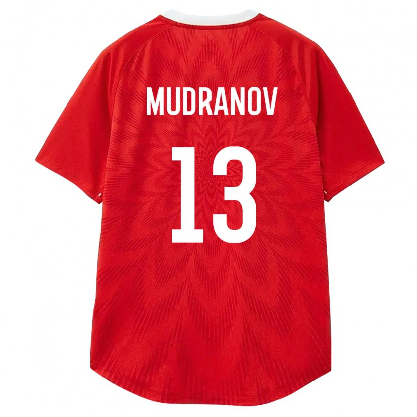 Danxen Men Russia Artur Mudranov #13 Red White Brown Home Jersey 26-28 T-Shirt