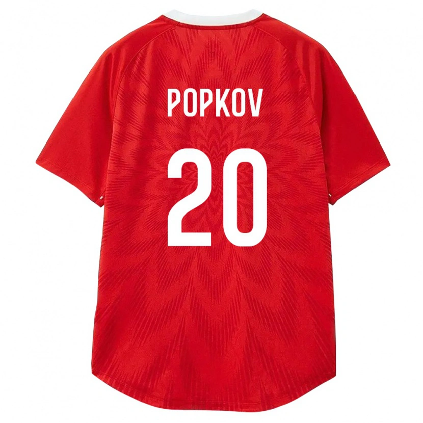 Danxen Men Russia Danila Popkov #20 Red White Brown Home Jersey 26-28 T-Shirt