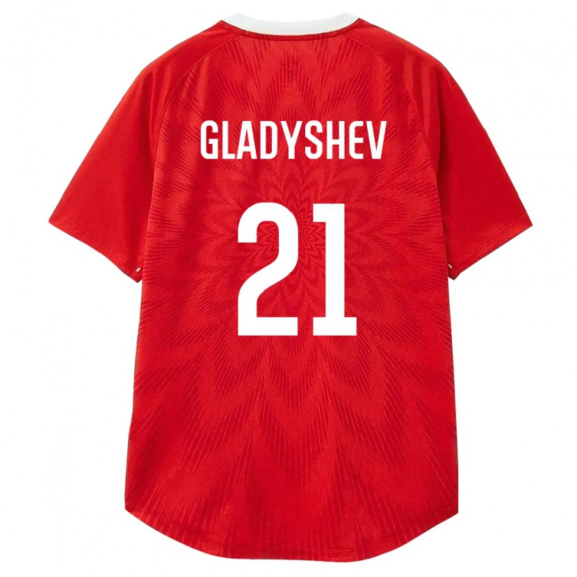 Danxen Men Russia Yaroslav Gladyshev #21 Red White Brown Home Jersey 26-28 T-Shirt