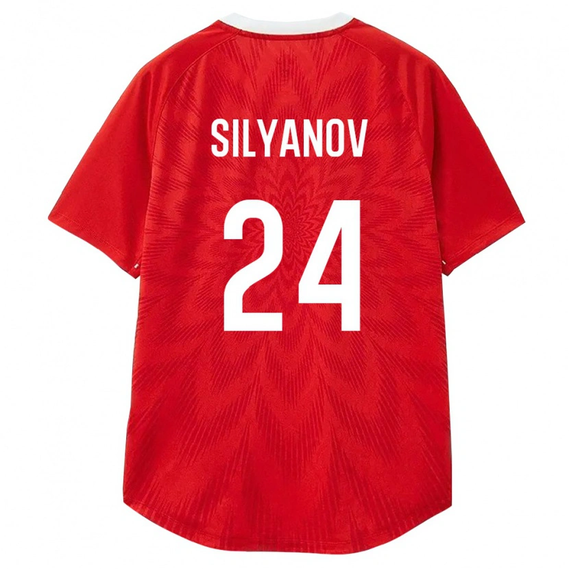 Danxen Men Russia Aleksandr Silyanov #24 Red White Brown Home Jersey 26-28 T-Shirt