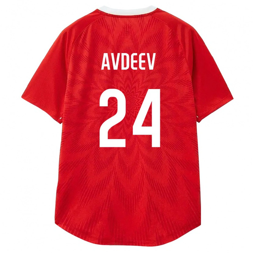 Danxen Men Russia Denis Avdeev #24 Red White Brown Home Jersey 26-28 T-Shirt