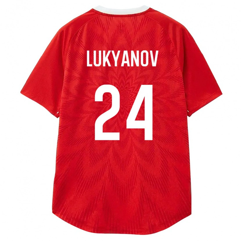 Danxen Men Russia Ratmir Lukyanov #24 Red White Brown Home Jersey 26-28 T-Shirt