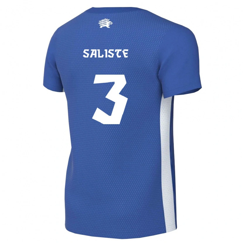 Danxen Men Estonia Joseph Saliste #3 Dark Blue White Home Jersey 26-28 T-Shirt