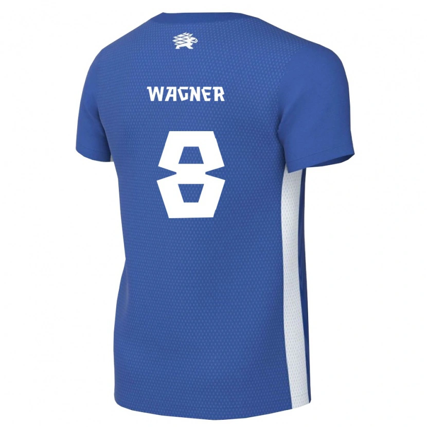 Danxen Men Estonia August Wagner #8 Dark Blue White Home Jersey 26-28 T-Shirt