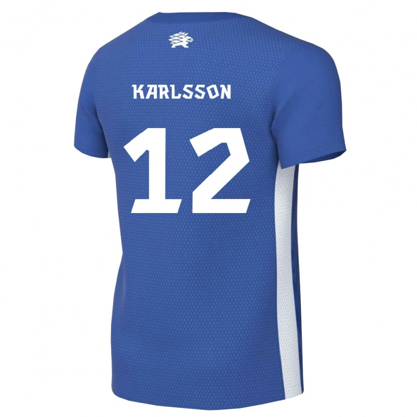 Danxen Men Estonia Sander Karlsson #12 Dark Blue White Home Jersey 26-28 T-Shirt