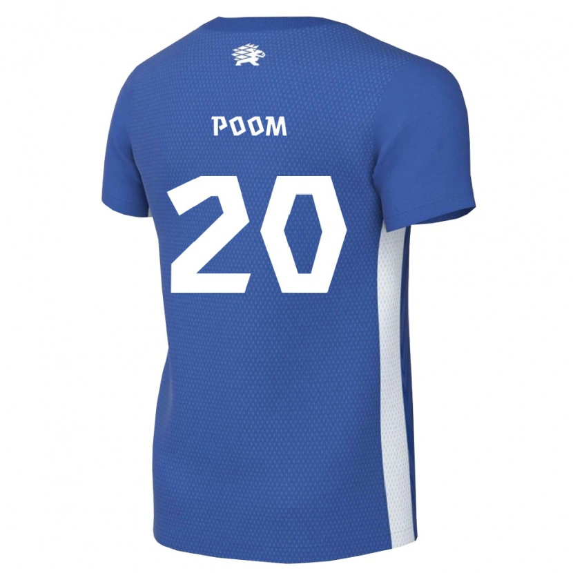 Danxen Men Estonia Markus Poom #20 Dark Blue White Home Jersey 26-28 T-Shirt
