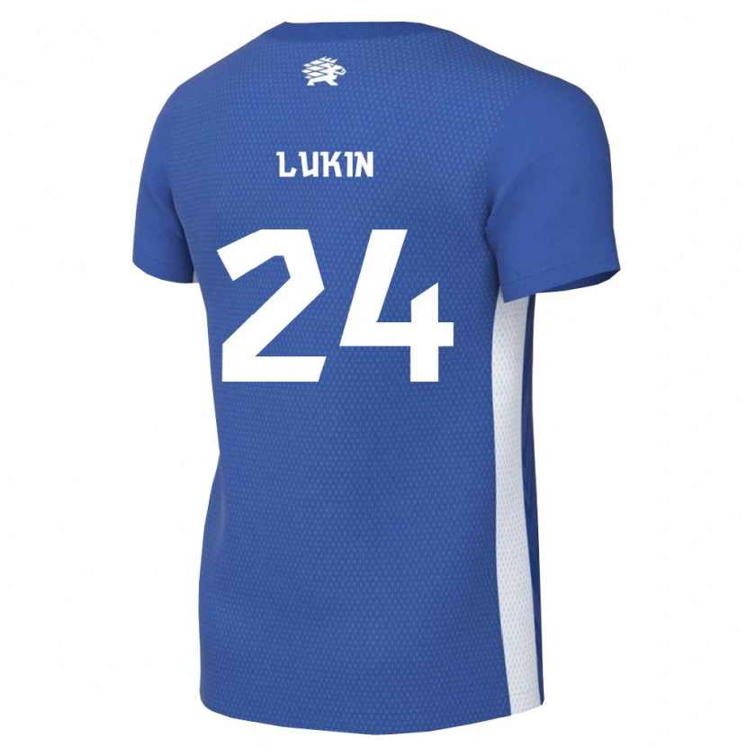 Danxen Men Estonia Roman Lukin #24 Dark Blue White Home Jersey 26-28 T-Shirt